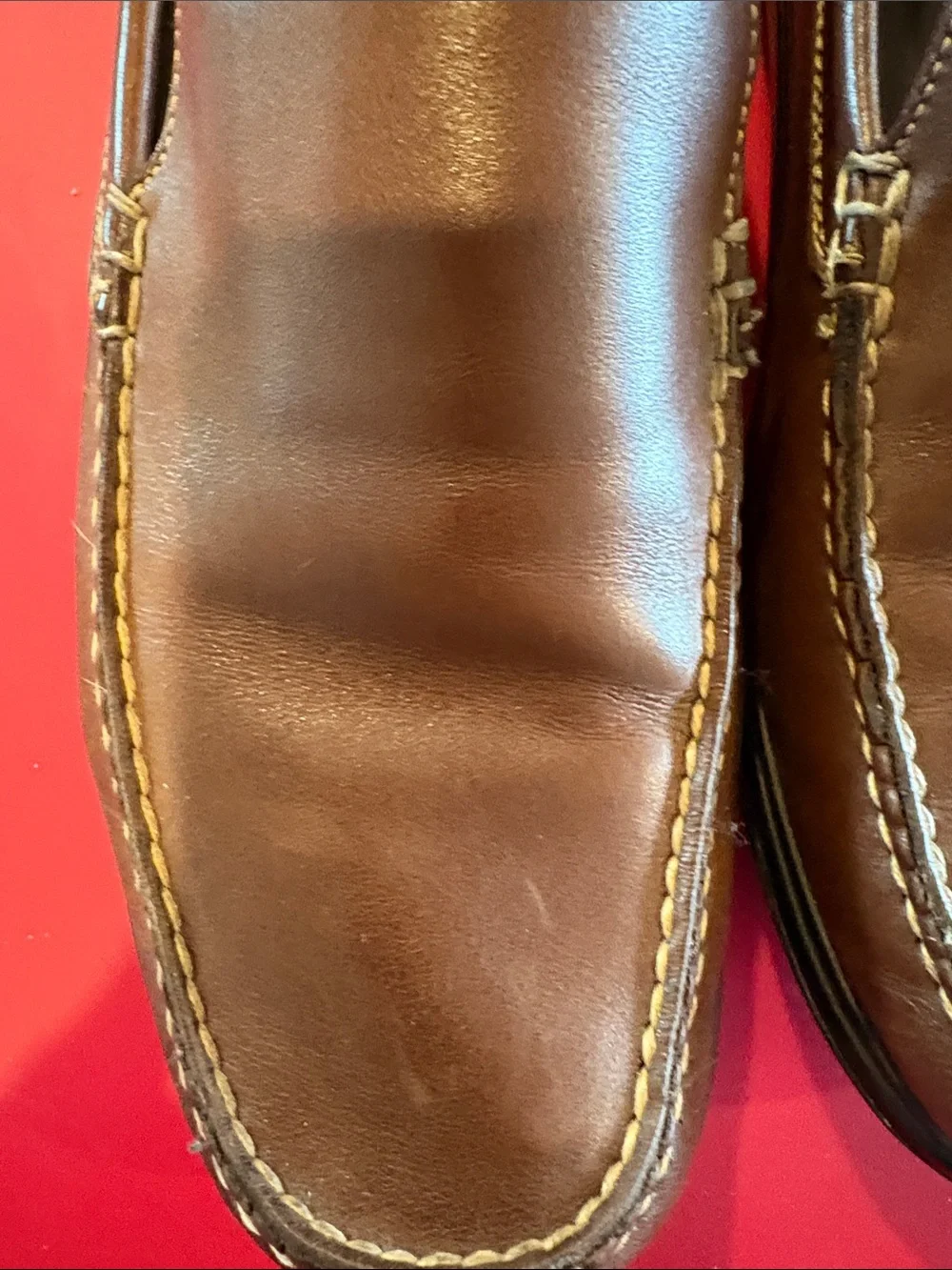 Cole Haan Men's Brown Leather Slip-On Loafers
